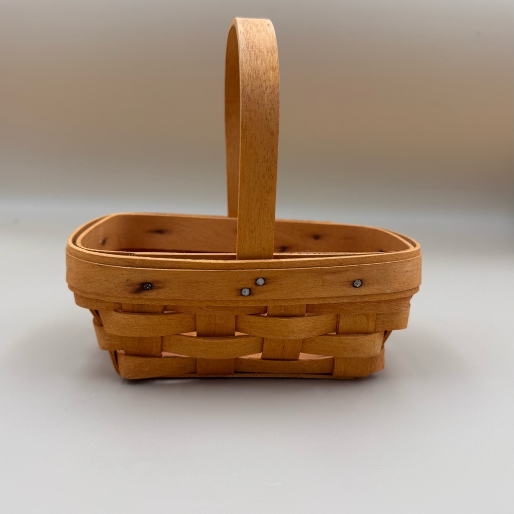 Longaberger Handwoven Small  Rectangle Brown Basket 2001